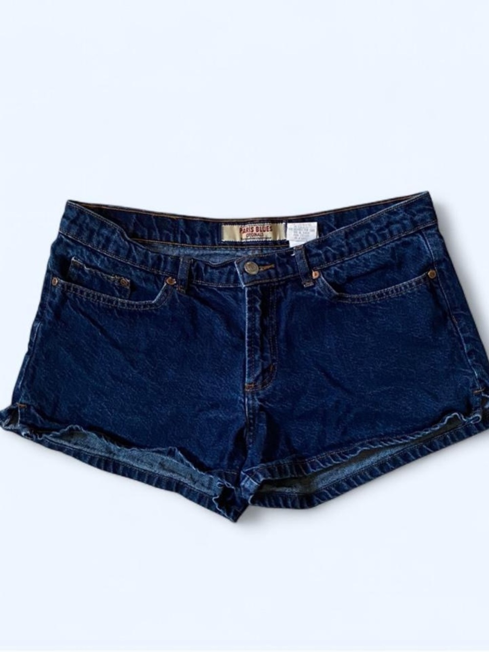 Vintage Paris Blues dark wash denim shorts